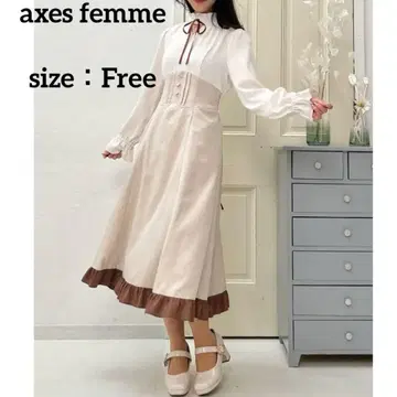 [ axes femme ] 하이웨스트 도킹 원피스
