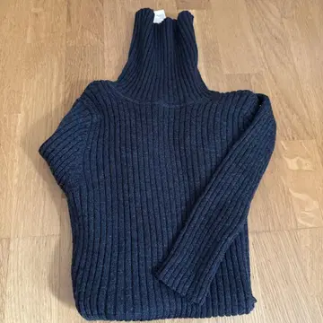 미사용 새상품 MUJI 여성용 터틀넥 스웨터 M 차콜 그레이