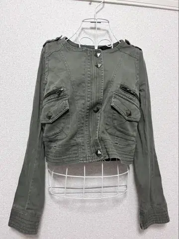 고스트 오브 할렘 노카라 숏 자켓 숏 y2k