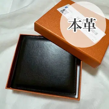 천연 가죽 지갑 안티스키밍 기프트 박스 포함 고급 가죽 이단 접이 선물