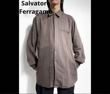 ( 689 ) Salvatore Ferragamo 스트라이프 셔츠
