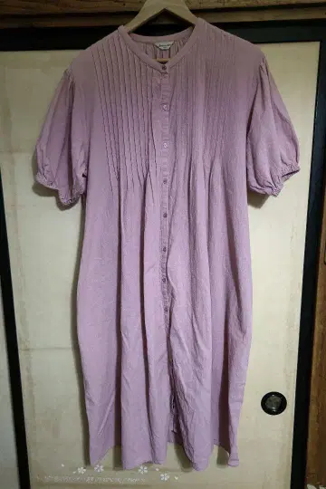 타치카와 한정판 모델 사만사 모스모스 퍼프 슬리브 핀턱 원피스