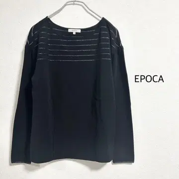 EPOCA 에포카 라메 자수 니트 풀오버 긴팔 40