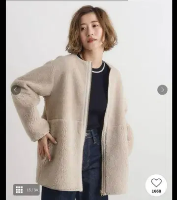 미사용 새상품 grove 그로브 리버서블 보아 자켓 그레이지 M