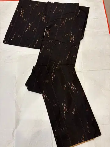 이중 기모노 따뜻한 촉감! 목화 무늬? 명주? 기장 160
