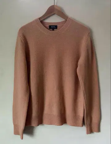 A.P.C. 크루넥 니트 살몬 핑크