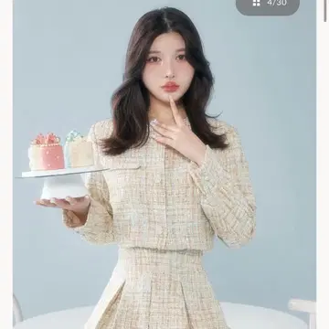 Darich 팬시 트위드 숏 자켓