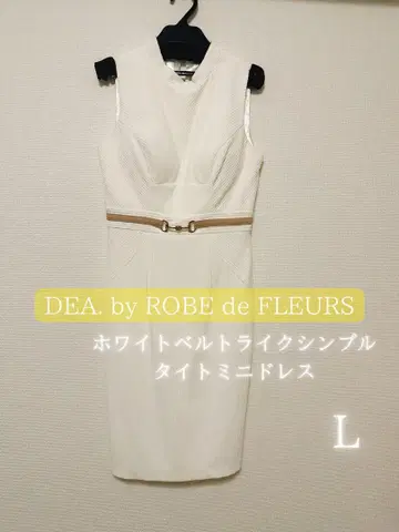 DEA. by ROBE de FLEURS 화이트 타이트 미니 드레스 L
