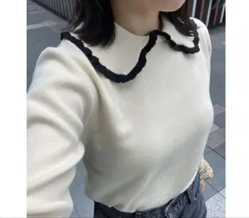 SHEL'TTER 카라넥 니트탑