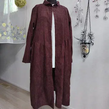 코듀로이 롱 코트