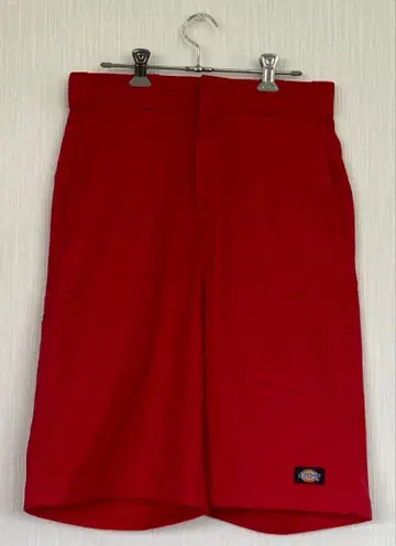 G48 Dickies 남성용 하프 팬츠 레드