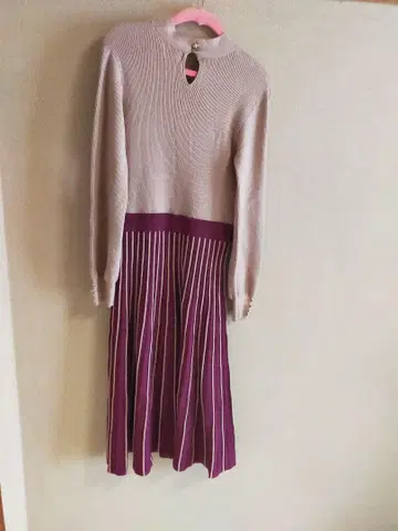 JILLSTUART 긴팔 플리츠 원피스