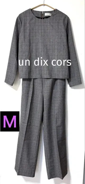 [ 새상품급 ] un dix cors 글렌체크 팬츠 셋업