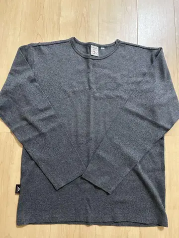 AVIREX 긴팔 티셔츠 리브 그레이 XL