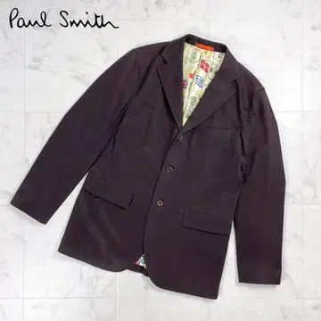 새상품급 폴스미스 테일러드 자켓 국기 패턴 브라운 사이즈 L*HD823