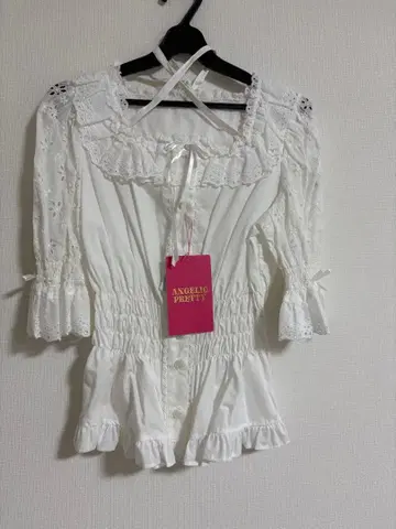 [ 미사용 ] Angelic Pretty 반팔 블라우스