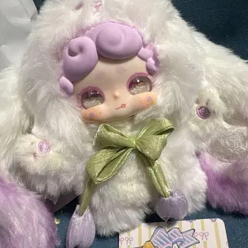 안녕 토끼 비밀의 화원 lucky deer nai 화이트 보라색