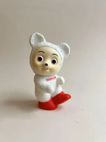 쇼와 레트로 당시 문명당 칸칸베어 소프트 비닐 인형 저금통