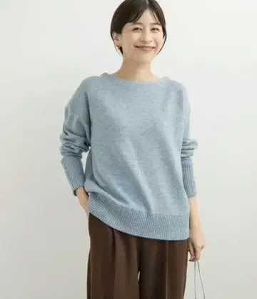 새상품 어반 리서치 도어스 W 페이스 보트넥 니트 블루