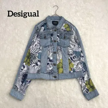 Desigual 꽃무늬 디자인 얇은 소재 데님 자켓 40 사이즈