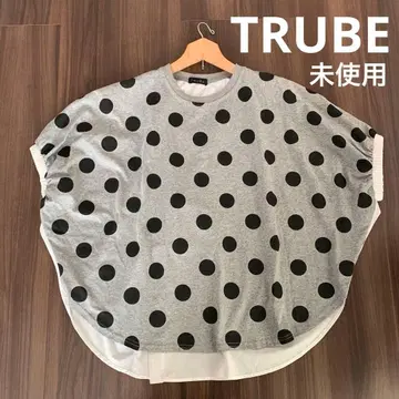 TRUBE 도트 루즈핏 상의