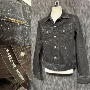 누디진 페인트 스플래쉬 데님 자켓 G