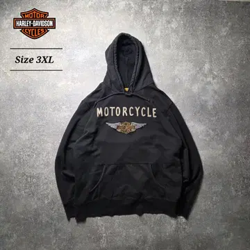 HARLEYDAVIDSON 할리데이비슨 후드 맨투맨 페이드 블랙
