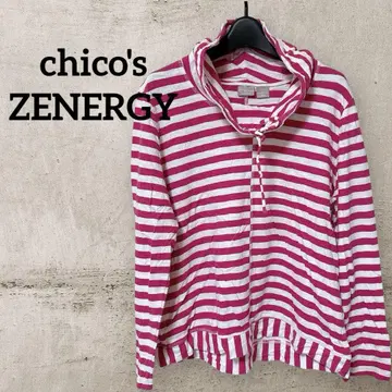chico's ZENERGY 후드 부착 긴팔 상의 사이즈 2