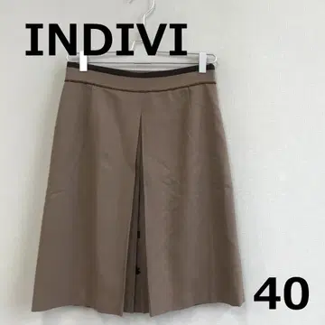 C1014A11 [INDIVI] 울 혼방 미디 스커트