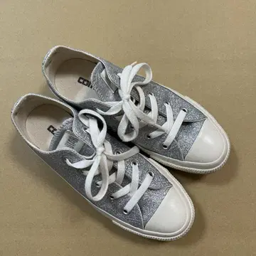 CONVERSE 실버 라메 글리터 로우컷