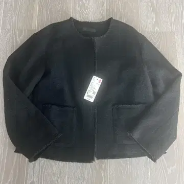 [ 새상품 ] UNIQLO 유니클로 트위드 자켓 블랙 사이즈 M