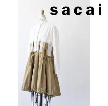 sacai 사카이 볼륨 절개 원피스