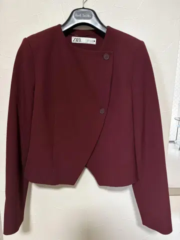 ZARA 버건디 테일러드 자켓 S