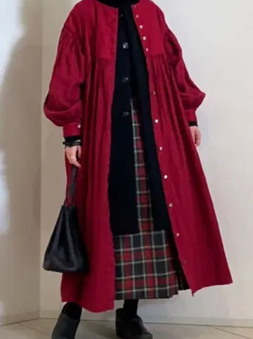 nest Robe 코튼 몰스킨 x 린넨 2way 원피스