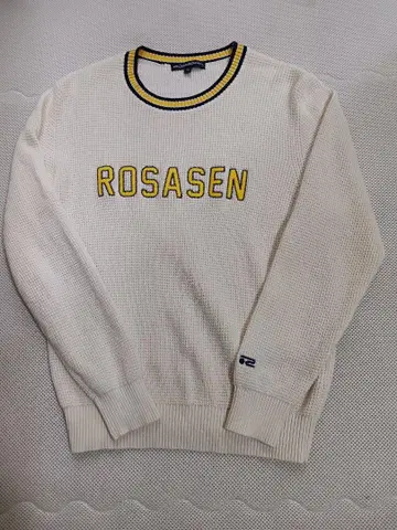 ROSASEN 아이보리색 면 니트 스웨터 사이즈 42