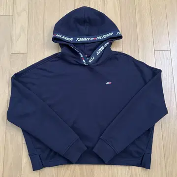 TOMMY HILFIGER 네이비 후드 부착 후드티 M