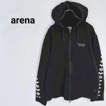 아레나 [ M ] 후드티 집업 포케 프린트 프론트 오픈 겉옷 자수