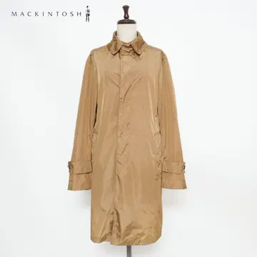 매킨토시 나일론 스탠 칼라 레인 코트 베이지 38*HD52
