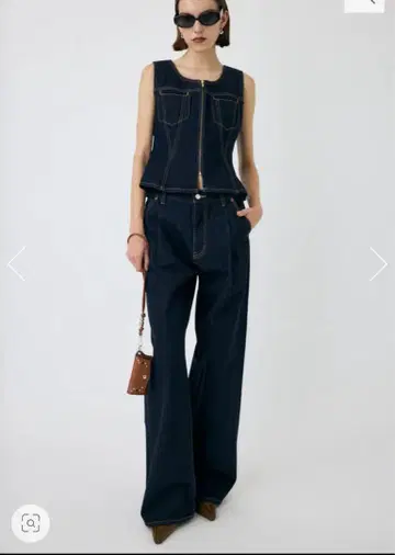 moussy TUCK WIDE 스트레이트 데님