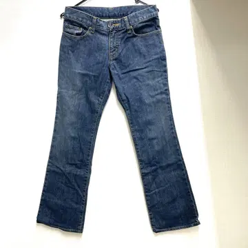 252 UNITED GLAMOUR 다크 블루 플레어 데님 허리 64cm