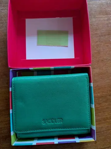 SADDLER 그린 3단 폴더형 지갑