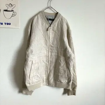ZARA 자라 린넨 브랜드 봄버 자켓 캐주얼 깔끔