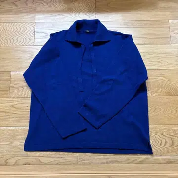 45R 융모 블루 니트