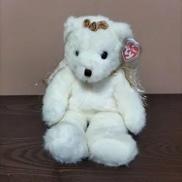 Ty 봉제 인형 곰 화이트 엔젤