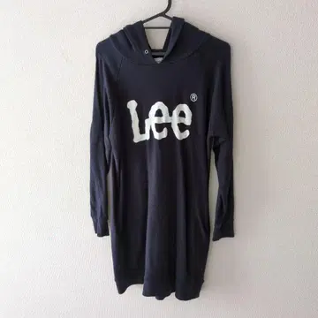 Lee 후드 부착 후드티 롱 기장
