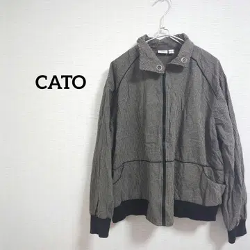 CATO 체크 무늬 하운드투스 체크 집업 자켓 22/W 24