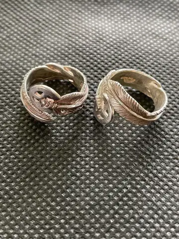 페더 반지 2개 세트 사이즈 조절 가능