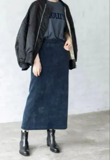 IENA 코듀로이 저지 스커트