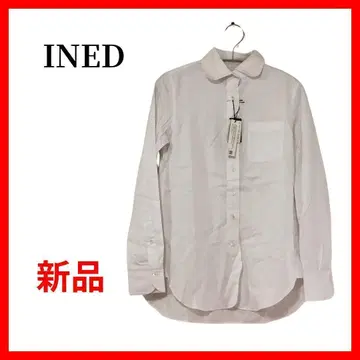 INED 이네드 브로드 셔츠 남성용 화이트 오피스 캐주얼 B373