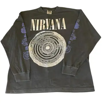 NIRVANA 긴팔 티셔츠 블랙
